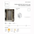 New Trenty New Soleo drzwi wnękowe wahadłowe podwójne 100 cm light gold