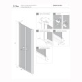 New Trendy New Soleo drzwi wnękowe wahadłowe podwójne 70 cm light gold