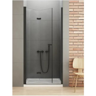New Trendy drzwi wnękowe New Soleo Black pojedyncze składane 100x195 lewe