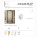 New Trendy New Soleo drzwi wnękowe wahadłowe podwójne 90 cm gunmetal