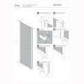 New Trendy New Soleo drzwi wnękowe wahadłowe pojedyncze 90 cm gunmetal
