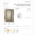 New Trendy New Soleo drzwi wnękowe składane pojedyncze lewe 90 cm gunmetal