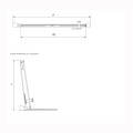 New Trendy New Soleo drzwi wnękowe składane pojedyncze lewe 90 cm gunmetal