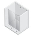 New Trendy New Soleo drzwi wnękowe U 1000x1950 mm gunmetal brushed