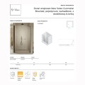 New Trendy New Soleo drzwi wnękowe wahadłowe pojedyncze 140 cm z dodatkową ścianką gunmetal