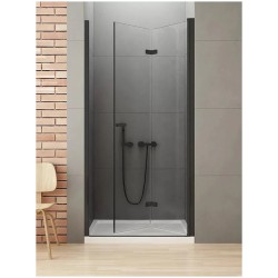 New Trendy drzwi wnękowe New Soleo Black pojedyncze składane 90x195 prawe
