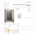 New Trendy New Soleo drzwi wnękowe składane pojedyncze lewe 120 cm chrom