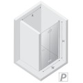New Trendy New Soleo drzwi wnękowe 900x1950 mm chrom