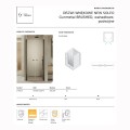 New Trendy New Soleo drzwi wnękowe wahadłowe podwójne 100 cm gunmetal