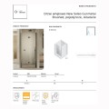 New Trendy New Soleo drzwi wnękowe składane pojedyncze lewe 100 cm gunmetal