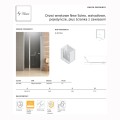 New Trendy New Soleo drzwi wnękowe wahadłowe pojedyncze 100 cm plus ścianka z zawiasem chrom