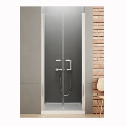 New Trendy New Soleo drzwi wnękowe wahadłowe podwójne 150 cm chrom