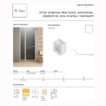 New Trendy New Soleo drzwi wnękowe wahadłowe pojedyncze 110 cm plus ścianka z zawiasem chrom