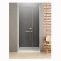 New Trendy New Soleo drzwi wnękowe wahadłowe pojedyncze 110 cm z dodatkową ścianką chrom