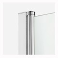 New Trendy New Soleo drzwi wnękowe wahadłowe pojedyncze 110 cm z dodatkową ścianką chrom