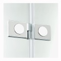 New Trendy New Soleo drzwi wnękowe składane podwójne 130 cm chrom