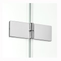 New Trendy New Soleo drzwi wnękowe składane lewe 130 cm z dodatkową ścianką chrom