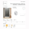 New Trendy New Soleo drzwi wnękowe wahadłowe pojedyncze 110 cm z dodatkową ścianką chrom