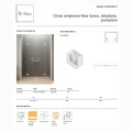 New Trendy New Soleo drzwi wnękowe składane podwójne 130 cm chrom