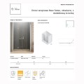 New Trendy New Soleo drzwi wnekowe składane lewe 110 cm z dodatkową ścianką chrom