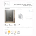 New Trendy New Soleo drzwi wnękowe składane lewe 130 cm z dodatkową ścianką chrom