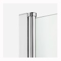New Trendy New Soleo Drzwi wnękowe składane podówjne 150 cm chrom