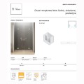 New Trendy New Soleo Drzwi wnękowe składane podówjne 150 cm chrom