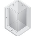 New Trendy New Soleo kabina kwadratowa 700x700x1950 mm chrom