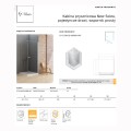 New Trendy New Soleo kabina prysznicowa kwasratowa drzwi pojedyncze,wspornik prosty 70x70 cm chrom