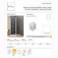 New Trendy New Soleo kabina prysznicowa drzwi boczne, podwójne,wspornik prosty 70x100 cm chrom