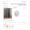 New Trendy New Soleo kabina prysznicowa walk-in z dodatkową ścianką 70 cm chrom