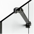 New Trendy New Soleo Black kabina prysznicowa wspornik skośny, pojedyncze drzwi 80x100