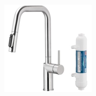 Kfa Duero Pure Style bateria zlewozmywakowa stojąca inox stal nierdzewna