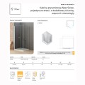 New Trendy New Soleo kabina prysznicowa prostokątna drzwi pojedyncze, z dodatkową ścianką, wsporni