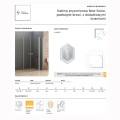 New Trendy New Soleo kabina prysznicowa prostokątna drzwi podwójne, z dodatkowymi ściankami 90x100 