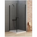 New Trendy New Soleo Black kabina prysznicowa wspornik skośny, pojedyncze drzwi 100x90x195