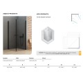 New Trendy New Soleo Black kabina prysznicowa podwójne drzwi 100x100x195