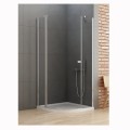 New Trendy New Soleo kabina prysznicowa półokrągła pojedyncze drzwi 90x90 cm chrom