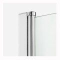 New Trendy New Soleo kabina prysznicowa półokrągła podwójne drzwi 80x80 cm chrom