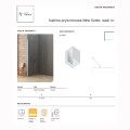 New Trendy New Soleo kabina prysznicowa walk-in 70x195 cm chrom