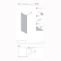 New Trendy New Soleo kabina prysznicowa walk-in, wspornik prostopadły 70x195 cm chrom