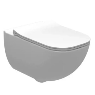 Roca Alegra miska wisząca Rimless z deską slim wolnoopadającą