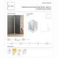 New Trendy New Soleo kabina prysznicowa walk-in z dodatkową ścianką 50 cm chrom