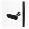 New Trendy New Soloe Black kabina prysznicowa walk-in z dodatkową ścianką 80 cm czarna