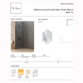 New Trendy New Soleo Black kabina prysznicowa walk-in 120 cm czarna