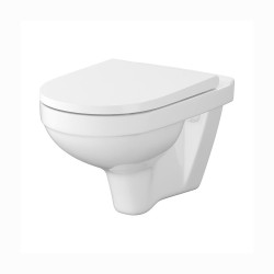 Cersanit Zip miska zawieszana simple on z deska wolnoopadającą.