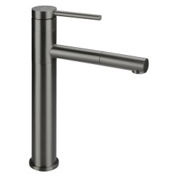 DEADeante Ora bateria umywalkowa wysoka z wyciąganą wylewką titanium.