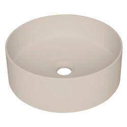 Deante Silia umywalka granitowa nablatowa okrągła 36cm beż