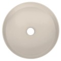 Deante Silia umywalka granitowa nablatowa okrągła 36cm beż