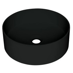 Deante Silia umywalka granitowa nablatowa okrągła 36cm nero